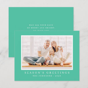 Cartes Pour Fêtes Annuelles Photo personnalisée de Noël simple moderne
