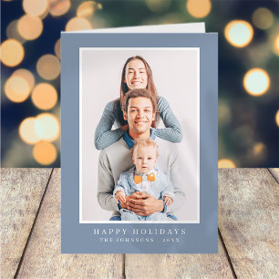 Cartes Pour Fêtes Annuelles Photo personnalisée de Noël simple moderne