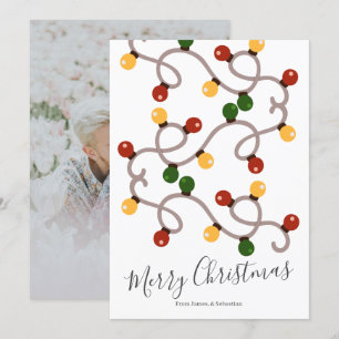 Cartes Pour Fêtes Annuelles Photo personnalisée des lumières de Noël