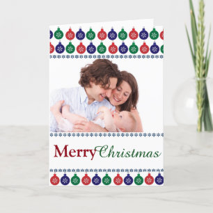 Cartes Pour Fêtes Annuelles Photo personnalisée du Motif Bauble