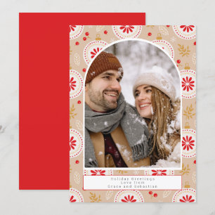 Cartes Pour Fêtes Annuelles Photo personnalisée du Motif de Noël