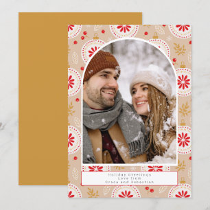 Cartes Pour Fêtes Annuelles Photo personnalisée du Motif de Noël