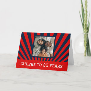 Cartes Pour Fêtes Annuelles Photo personnalisée, encourt n'importe quel âge An