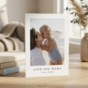 Cartes Pour Fêtes Annuelles Photo personnalisée "Je t'aime Maman" Sur mesure