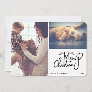 Cartes Pour Fêtes Annuelles Photo personnalisée Meowy Christmas 2