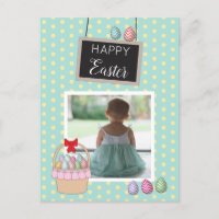 Photo personnalisée Panier de Pâques Oeufs pastel