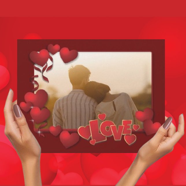 Cartes Pour Fêtes Annuelles Photo personnelle du Joyeux Valentin (Créateur téléchargé)