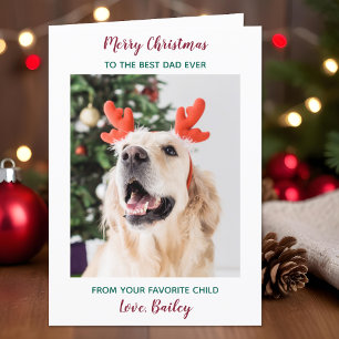 Cartes Pour Fêtes Annuelles Photo personnelle Joyeux Noël Chien papa Animal de