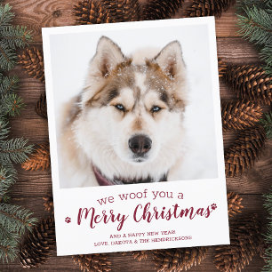 Cartes Pour Fêtes Annuelles Photo Pet Personnalisée Moderne Amoureux des chien