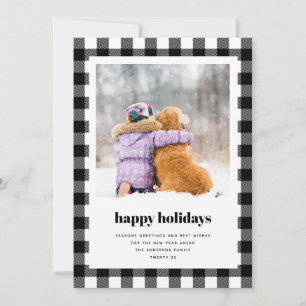 Cartes Pour Fêtes Annuelles Photo Plaid de Buffalo Russe Moderne