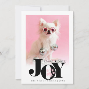 Cartes Pour Fêtes Annuelles Photo pour animaux de compagnie personnalisée JOY 
