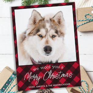 Cartes Pour Fêtes Annuelles Photo pour animaux de compagnie personnalisées Red