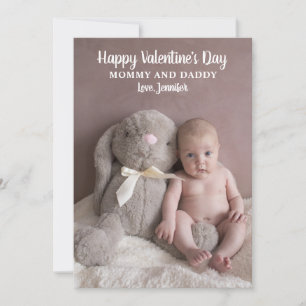 Cartes Pour Fêtes Annuelles Photo pour bébé Valentine pour maman et papa