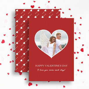 Cartes Pour Fêtes Annuelles Photo rouge Heureuse Sainte-Valentin moderne