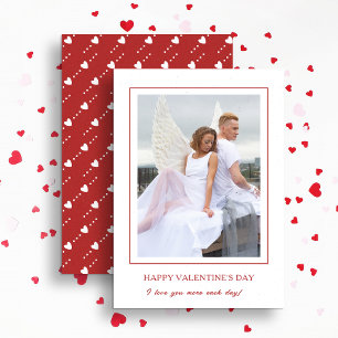 Cartes Pour Fêtes Annuelles Photo rouge Heureuse Sainte-Valentin moderne