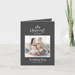 Cartes Pour Fêtes Annuelles Photo rustique de Noël minimaliste moderne