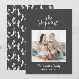 Cartes Pour Fêtes Annuelles Photo rustique de Noël minimaliste moderne