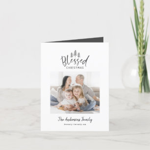 Cartes Pour Fêtes Annuelles Photo rustique de Noël minimaliste moderne béni