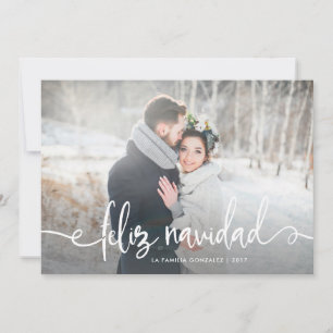 Cartes Pour Fêtes Annuelles Photo rustique moderne de Noël de Feliz Navidad  