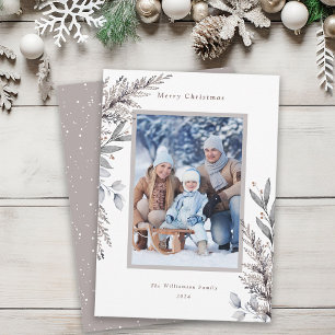 Cartes Pour Fêtes Annuelles Photo Serene Winter Foliing