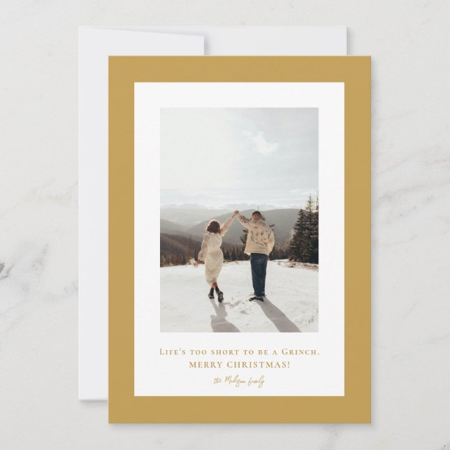 Cartes Pour Fêtes Annuelles Photo simple Aztec Gold (Devant)