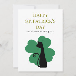 Cartes Pour Fêtes Annuelles Photo Trèfle Chat Noir Chanceux Saint Patrick H