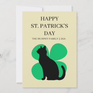 Cartes Pour Fêtes Annuelles Photo Trèfle Chat Noir Chanceux Saint-Patrick J