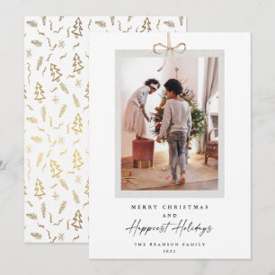 Cartes Pour Fêtes Annuelles Photo unique Joyeux Noël heureux