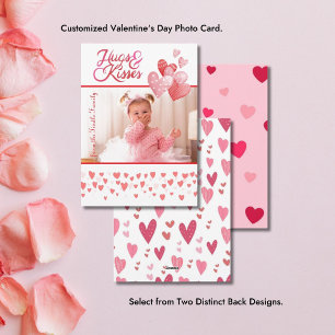 Cartes Pour Fêtes Annuelles Photo Valentine Flat Holiday Card