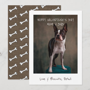 Cartes Pour Fêtes Annuelles Photo Valentine Pour Maman Et Papa De Chien
