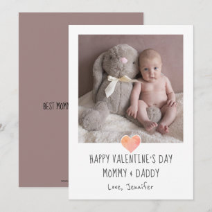 Cartes Pour Fêtes Annuelles Photo Valentine Pour Maman Et Papa Nouveaux Parent
