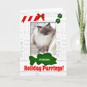 Cartes Pour Fêtes Annuelles Photo Verticale de l'animal de compagnie Cat Holid
