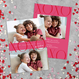 Cartes Pour Fêtes Annuelles Photo XOXO rose moderne Saint Valentin