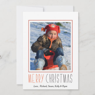 Cartes Pour Fêtes Annuelles Photocard de Noël simple et moderne