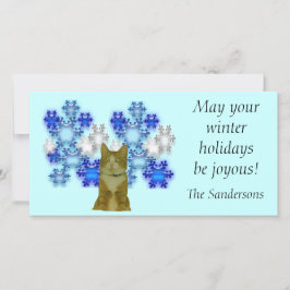 Cartes Pour Fêtes Annuelles Photocard - Vacances hivernales avec chat