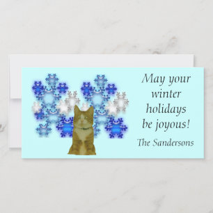 Cartes Pour Fêtes Annuelles Photocard - Vacances hivernales avec chat