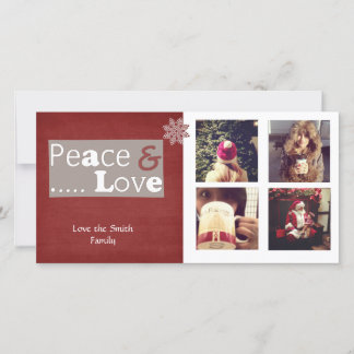 Cartes Pour Fêtes Annuelles photocards de Noël d'instagram