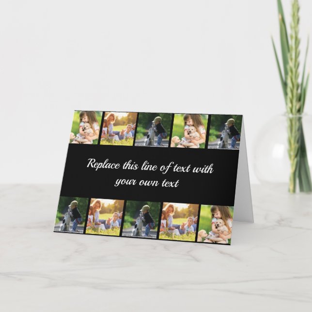 Cartes Pour Fêtes Annuelles photocollage et texte (Devant)
