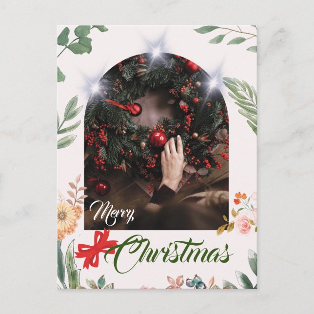 Cartes Pour Fêtes Annuelles Photographie d'arc tendance joyeux noël (Devant)