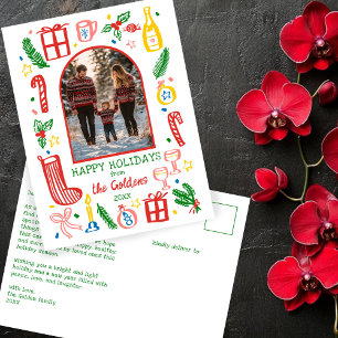 Cartes Pour Fêtes Annuelles Photographie d'arche personnalisée de Noël mignon
