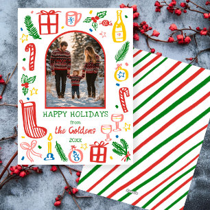 Cartes Pour Fêtes Annuelles Photographie d'arche personnalisée de Noël mignon