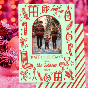 Cartes Pour Fêtes Annuelles Photographie d'arche personnalisée de Noël mignon