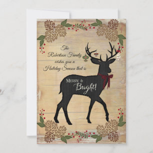 Cartes Pour Fêtes Annuelles Photographie de famille Ferme rustique Noël