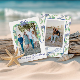 Cartes Pour Fêtes Annuelles Photographie de guirlande de Noël aux huîtres côti