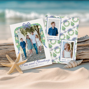Cartes Pour Fêtes Annuelles Photographie de guirlande de Noël aux huîtres côti