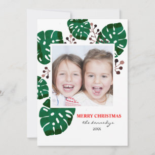 Cartes Pour Fêtes Annuelles Photographie de Noël de Noël du feuillage vert tro
