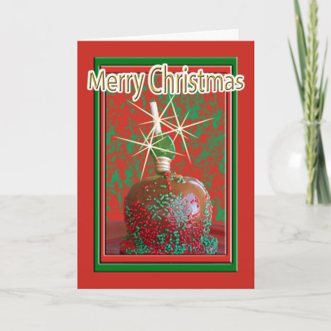 Cartes Pour Fêtes Annuelles Photographie de pomme de Noël Yummy Caramel (Devant)