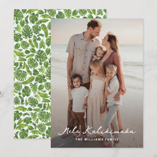 Cartes Pour Fêtes Annuelles Photographie du feuillage Feuille tropical Mele Ka