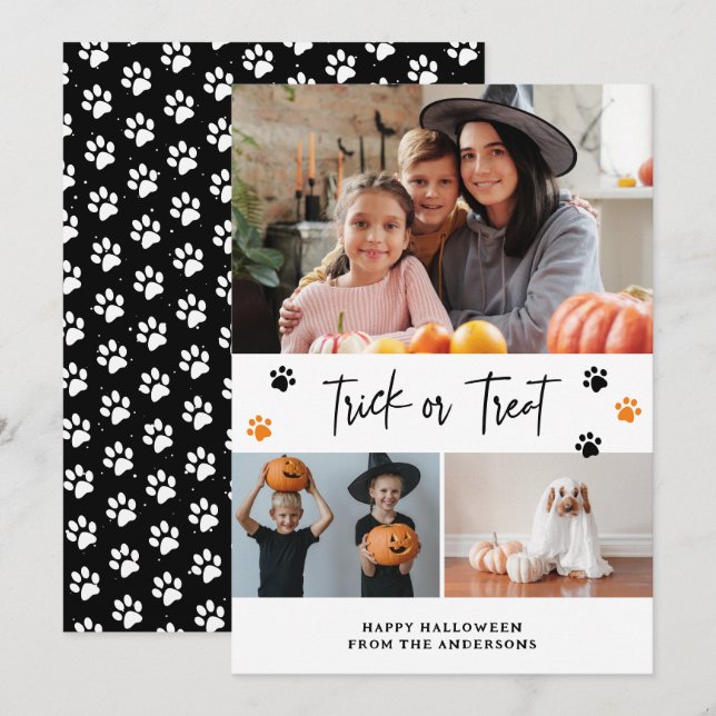 Cartes Pour Fêtes Annuelles Photographie d'un animal de compagnie ou d'un anim (Devant / Derrière)
