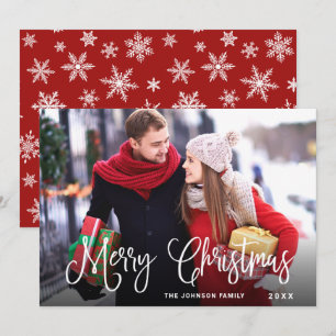Cartes Pour Fêtes Annuelles Photographie moderne de Noël Joyeux voeux